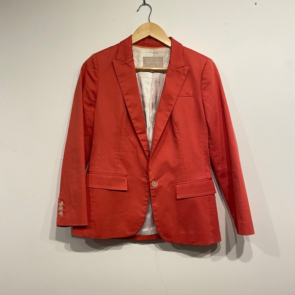 Banana Republic Pink One Button Simple Blazer Size 2 - Picture 1 of 4